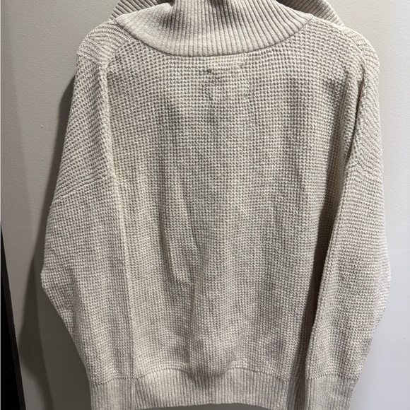 Aerie Cozy Up Waffle Quarter Zip Sweater Small - Picture 10 of 10